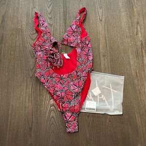 NWT Toluca Nicola Midi One Piece Swimsuit Papillon Size M